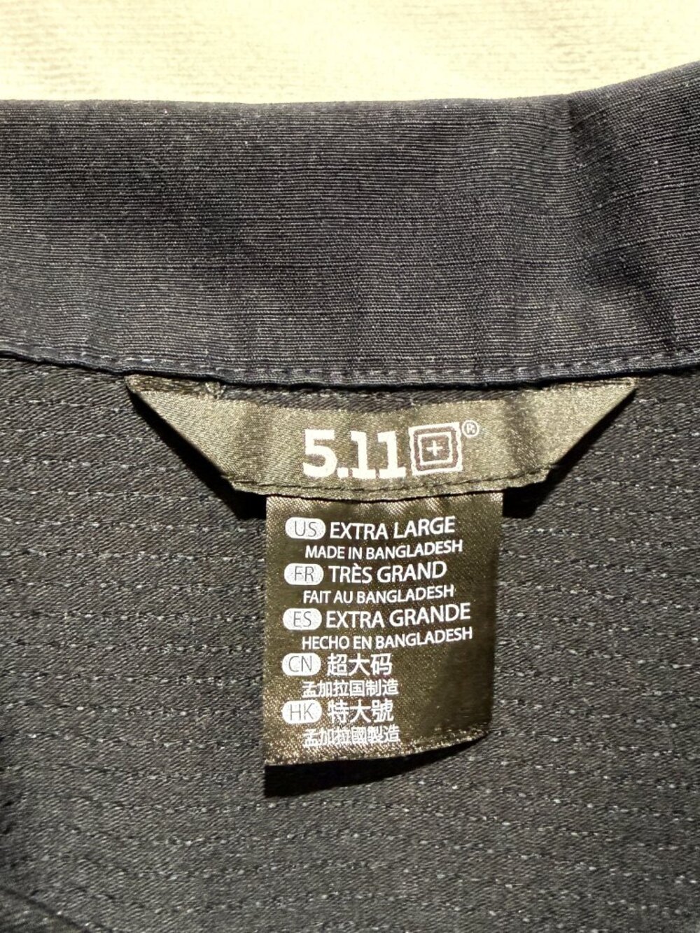 5.11 Tactical Rapid Assault Mens Shirt XL Black Vented 1/4 Zip Long Sleeve - Picture 9 of 10